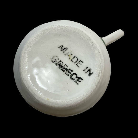 Vintage 1970s Tringatzis Pottery Rhodes Lindos Greece Handpainted Cup Saucer - Picture 10 of 10